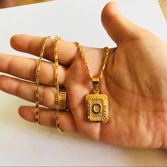 Letters Necklaces 18k Yellow Gold Plated - Picture 3 of 8